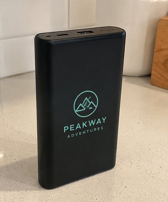 Custom power banks — customer photo
