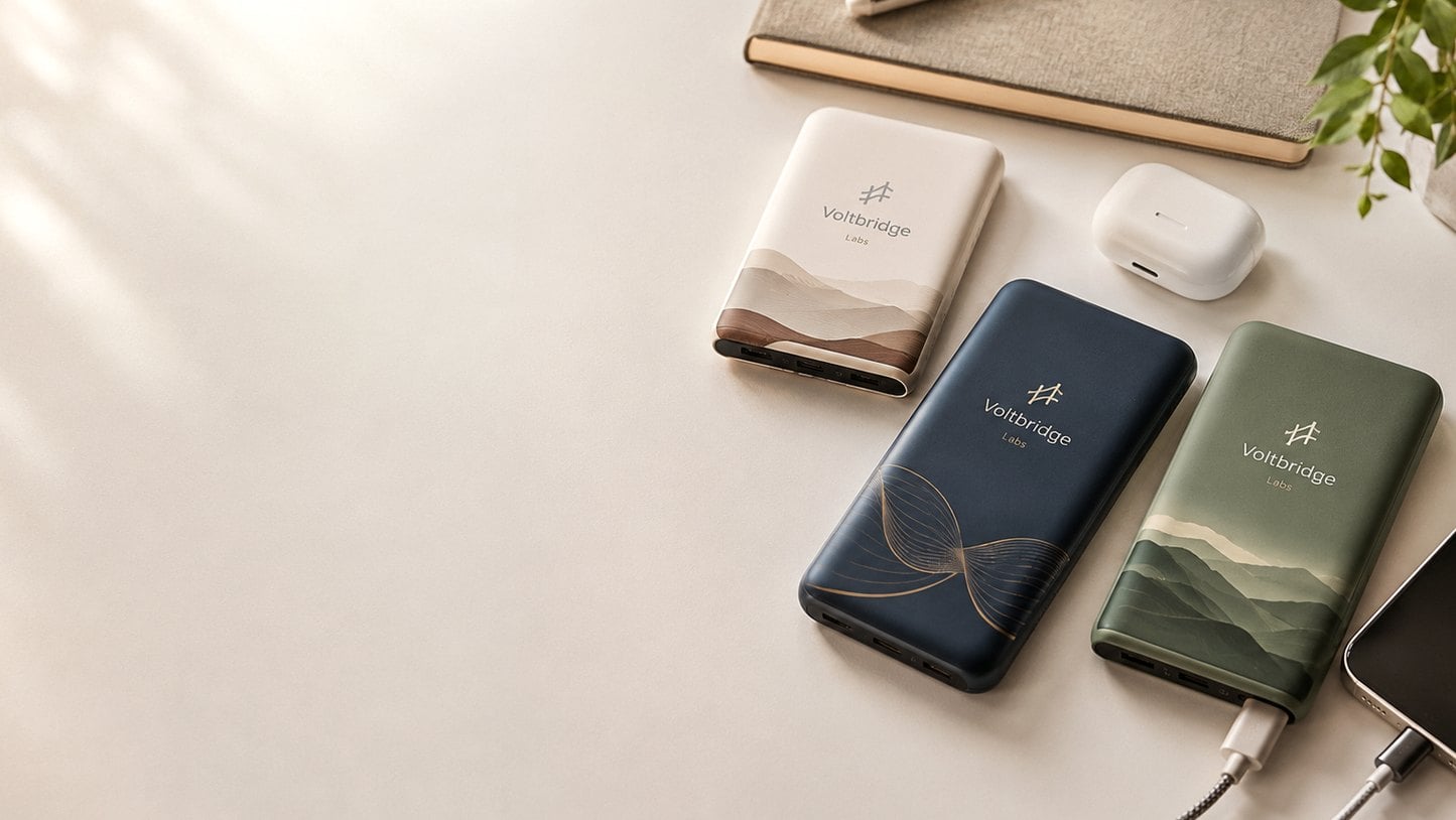 Custom printed power banks with logo