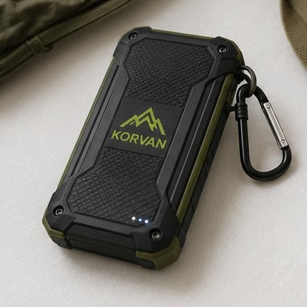 Rugged Outdoor Power Bank with custom branding