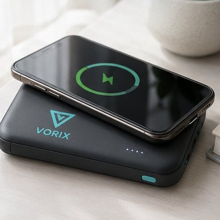 Wireless Charging Power Bank with custom branding